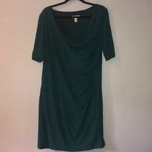 Scoop neck, form fit dress
